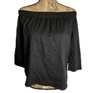 Forever 21 black off shoulder 3/4 sleeve top
